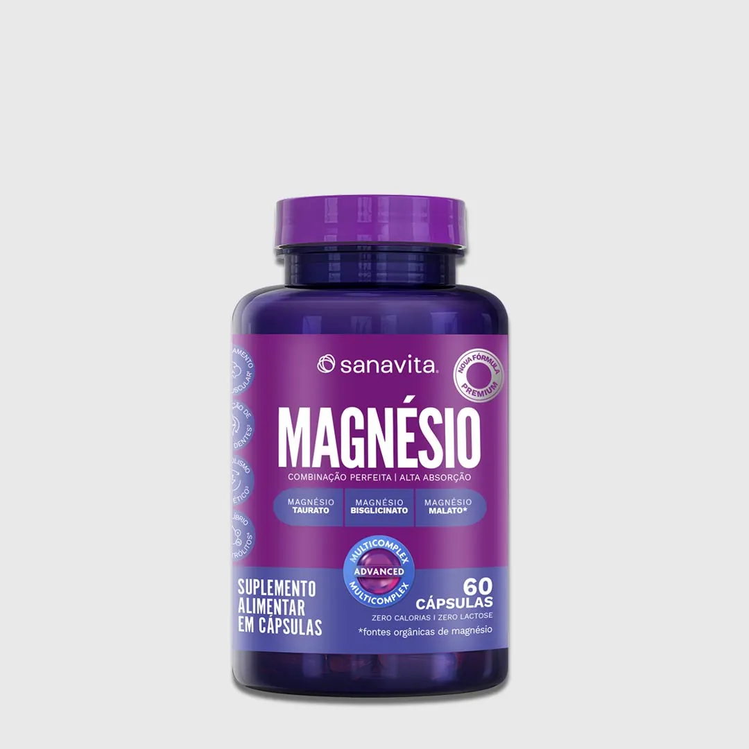Magnésio - Sanavita - 60 Capsulas (600mg)