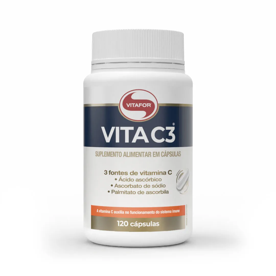 VITA C3®: Suplemento 3 Fontes de Vitamina C 120 Cápsulas